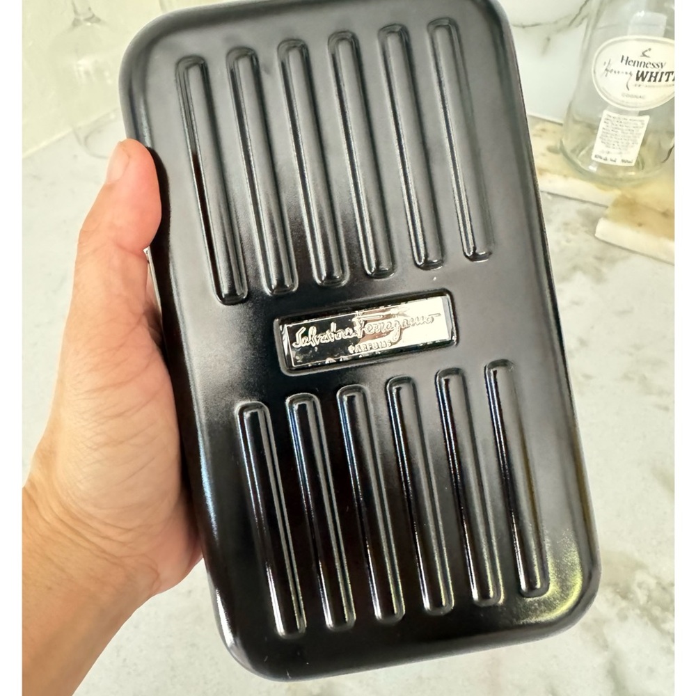 Salvatore Ferragamo Black Toiletries Hard Case - Picture 6 of 8